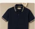 Polo OLDMAN Vân Dệt Navy